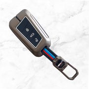 Metal Silicon Key Cover for Skoda Kushaq, Kodiaq | 3 Button Smart Key