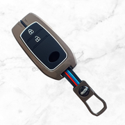 Metal Silicon Car Key Cover For Toyota Fortuner, Hilux, Innova Crysta,  Legender, Innova HyCross, Land Cruiser | 2 Button Type M1 Push Start Smart Key