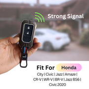 Metal Silicon Key Cover Compatible with City, Civic, Jazz, Amaze,  CR-V, WR-V, BR-V, Jazz BS6,  Civic 2020 | Push Start Model
