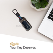 Metal Silicon Key Cover Compatible with City, Civic, Jazz, Amaze,  CR-V, WR-V, BR-V, Jazz BS6,  Civic 2020 | Push Start Model