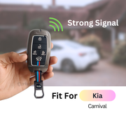 Metal Silicon Car Key Cover Compatible With Kia Carnival | 5 Button Smart Key