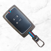 Metal Silicon Key Cover For Renault Triber, Kiger | 4 Button Smart Key