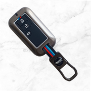 Metal Silicon Key Cover for Suzuki Ertiga, Swift, Dzire, Baleno, Ignis, XL6, Franzo, Celerio, Ciaz, Brezza, Jimny   | 3 Button Smart Key