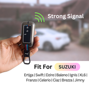 Metal Silicon Key Cover for Suzuki Ertiga, Swift, Dzire, Baleno, Ignis, XL6, Franzo, Celerio, Ciaz, Brezza, Jimny   | 3 Button Smart Key