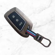 Metal Silicon Car Key Cover For MG Hector | 3 Button Smart Key