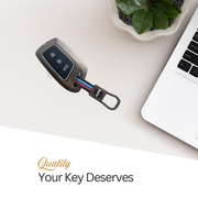 Metal Silicon Car Key Cover For MG Hector | 3 Button Smart Key