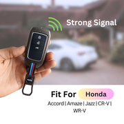 Metal Silicon Key Cover Compatible with Accord, Amaze, Jazz, CR-V,  WR-V | 3 Button Smart Key
