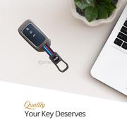 Metal Silicon Key Cover Compatible with Accord, Amaze, Jazz, CR-V,  WR-V | 3 Button Smart Key