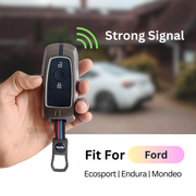 Smart Key Metal Silicon Key Cover Compatible with Ecosport, Endura, Mondeo