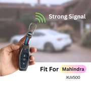 Mahindra XUV 500 Key Cover | Metal Silicon | 3 Button Smart Key