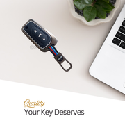 Metal Silicon Car Key Cover For Toyota Corolla Altis, Innova Crysta   | 3 Button Flip Key