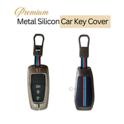 Metal Silicon Key Cover Compatible With Figo, Aspire, Ecosport, Endeavour | 3 button Smart Key