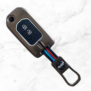 Metal Silicon Key Cover Compatible with City, WR-V | 2 Button Flip Key