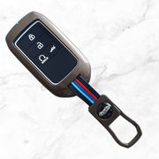 Metal Silicon Key Cover Compatible with New Honda Civic, New Honda Amaze, New Honda City
