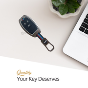 Metal Silicon Car Key Cover For MG Astor, Gloster, Hector | 3 Button Smart Key