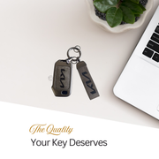 Metal Leather Car Key Cover Compatible With Kia Kia Seltos HTE,  Sonet HTE,  Carens Premium, Prestige | 3 Button Flip Key