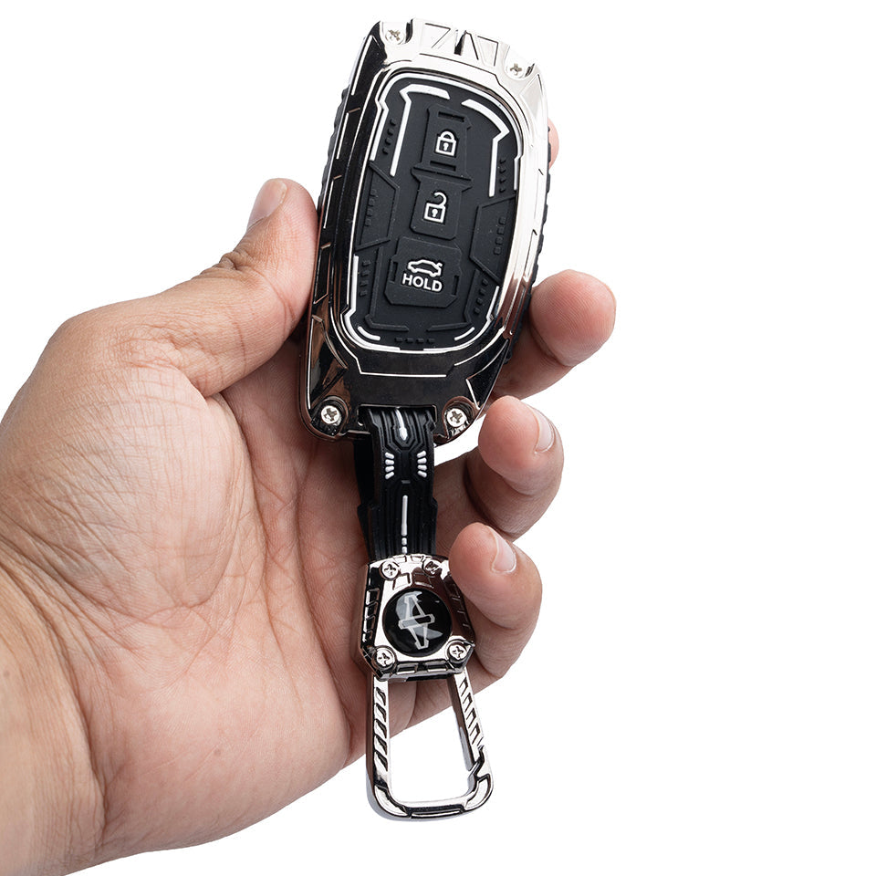 Metal silicon Iron Core Series Compatible Hyundai  with Grand i10 NIOS Asta, Venue, i20, Aura, Creta, Elantra | 3 Button Smart Key