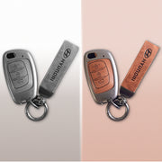 Combo offer Hyundai lover Metal Leather Key Cover For Grand i10 NIOS Asta, Venue, i20, Aura, Creta, Elantra | 3 Button Flip Key