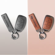 Combo offer Hyundai lover Metal Leather Key Cover For Grand i10 NIOS Asta, Venue, i20, Aura, Creta, Elantra | 3 Button Smart Key