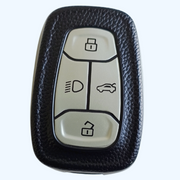 TPU Leather Car Key Cover For TATA Punch, Tiago, Altroz, Nexon, Harrier, Safari, EV, Sierra | 4 Button Smart Key