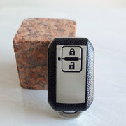 TPU Leather Key Cover for Suzuki Baleno, Swift, Ertiga, XL6, DZire, Fronx, Scross, Celerio, Ciaz, Brezza, Grand Vitara, Jimny, Ignis | 2 Button Smart Key