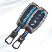 Metal Silicon Car Key Cover Compatible with New Verna (2023) | 4 Button Smart Key |