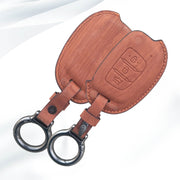 Leather Key Cover Compatible With Creta, Venue, Aura, i20,Grand i10 Nios, Xcent | 3 Button Flip Key