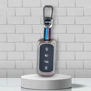 Metal Silicon Key Cover For TATA curvv| 4 Button smart key