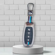 Metal Silicon Car Key Cover Compatible with New Verna (2023) | 4 Button Smart Key |