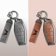 Combo offer Mahindra lover Metal Leather Key Cover For XUV 500 Key Cover | Metal Leather | 3 Button Smart Key