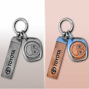 Combo offer Toyota lover Metal Leather Key Cover for Toyota Rumion, Hyryder, Urben Cruiser, Galanza | 2 Button Key