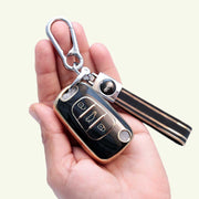 TPU Car Key Cover for Verna, Old i10, Old i20 3 Button Flip Key Soft Protective Case